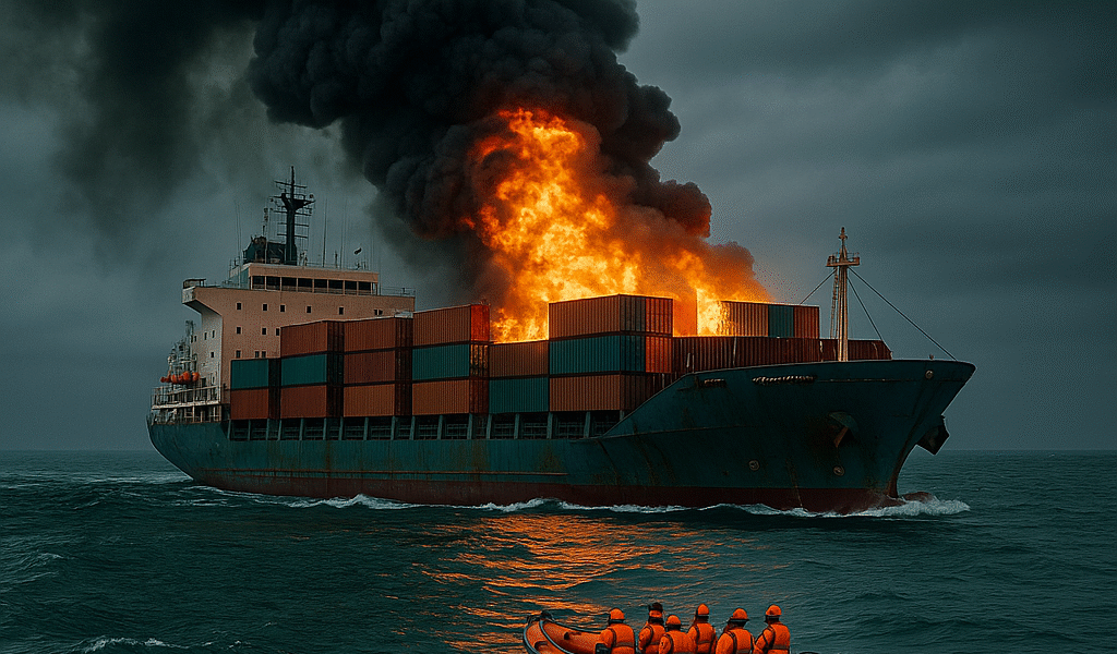 Beypore Coast पर Cargo Ship में भयानक आग!