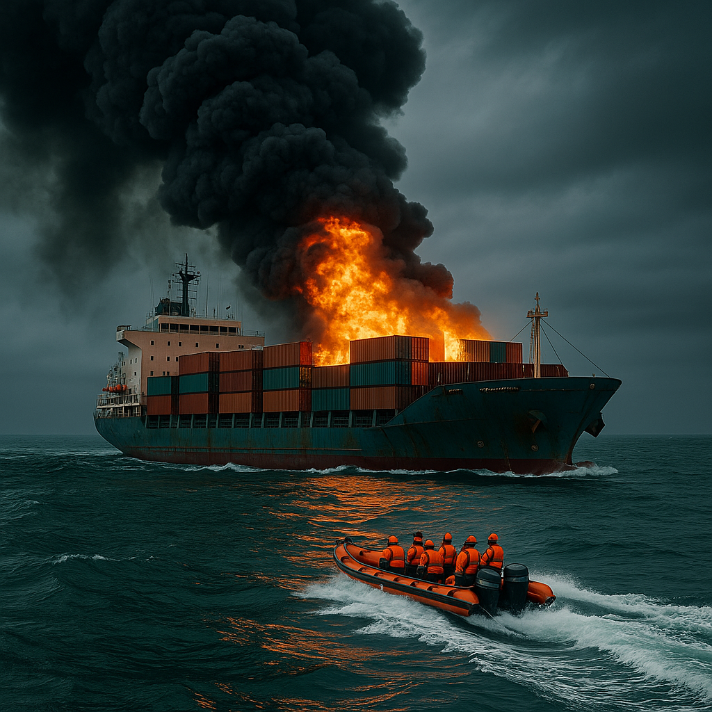 Beypore Coast पर Cargo Ship में भयानक आग!