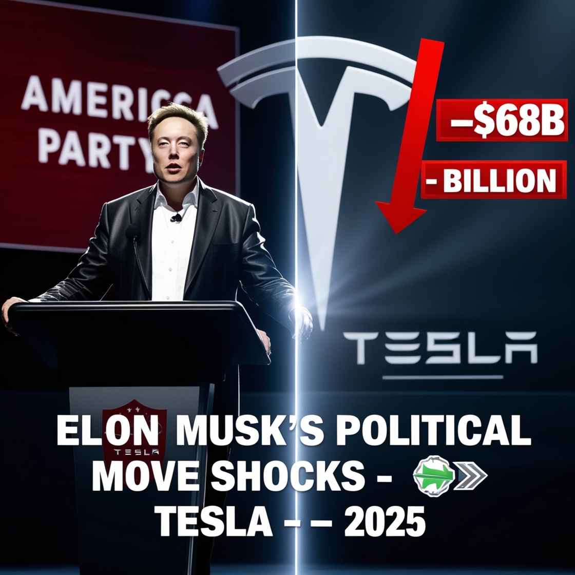 Elon Musk America Party impact on Tesla, 2025